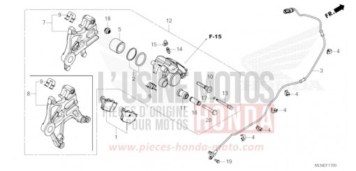 REAR BRAKE CALIPER CRF1100A3S de 2025